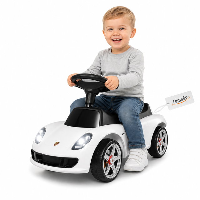 Porsche Carrera GT Rutschauto weiß, lizenziert für Kinder ab 18 Monaten